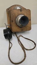 Early 1900's Couch & Seeley Oak Wood Telephone Intercom 
