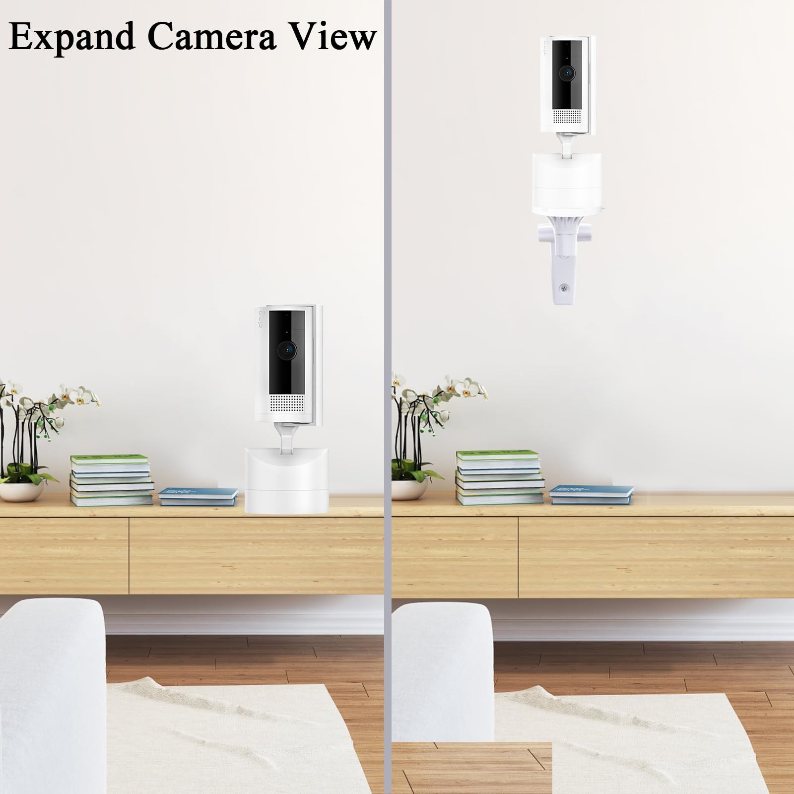 Wall Mount Only Compatible with Ring Pan-Tilt Indoor Cam 2024 Release180°Adju...