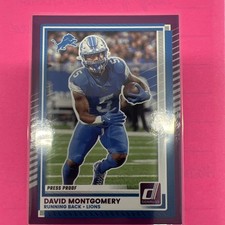 David Montgomery 2024 Donruss Purple Press Proof #101 Detroit Lions