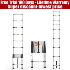 2.6/3.2/3.8/4/5M Steel Folding Telescopic Extendable Ladder Ladders Workshop
