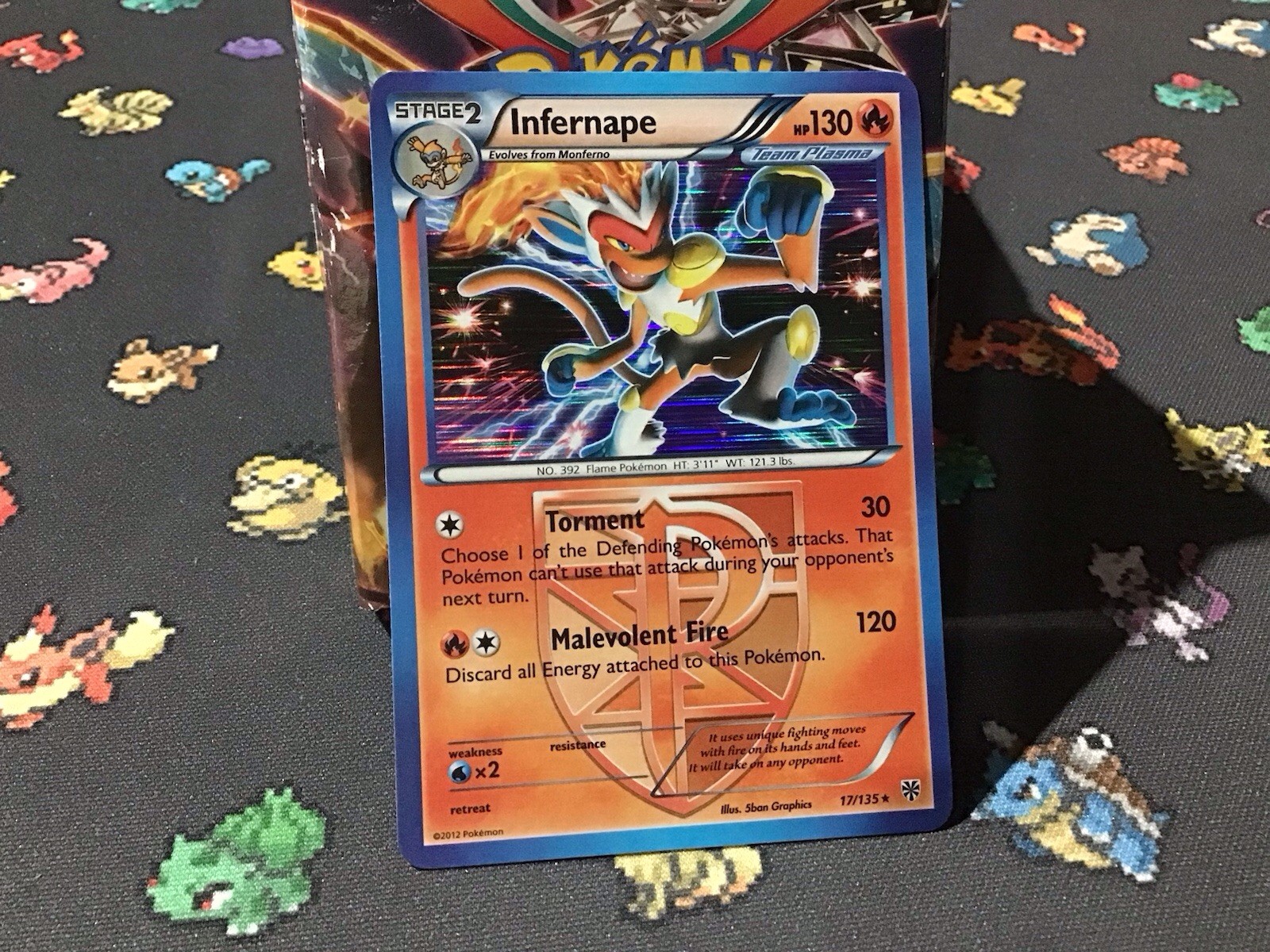 Pokemon TCG Infernape Team Plasma Holo Rare 17/135 Pokémon Card