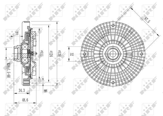 Fits NRF 49642 FAN CLUTCH