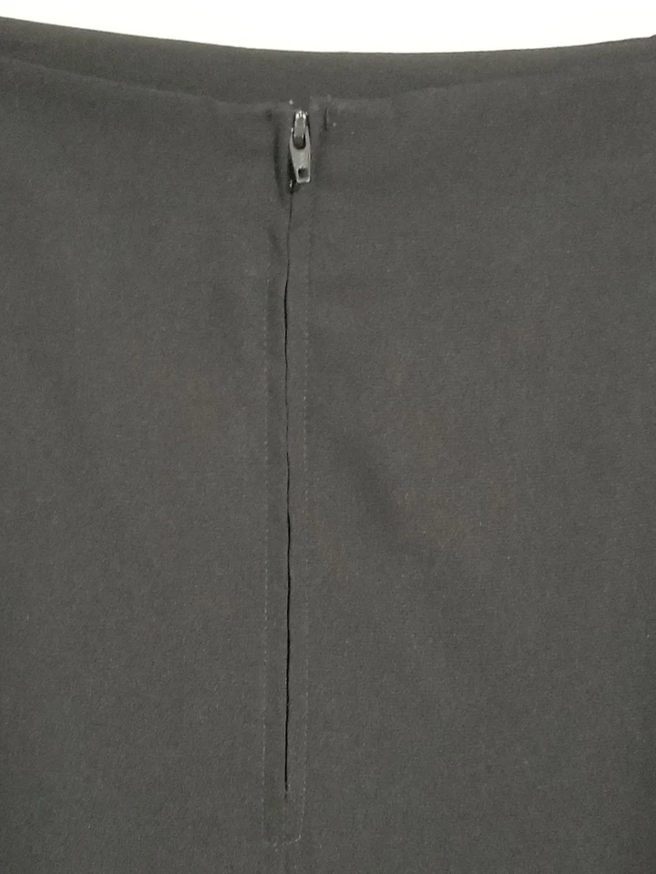 Maxi Falda Kathie Lee Colección Línea A Mujer Talla 16 Negra Poliéster Cremallera Larga Foto 3 de 4