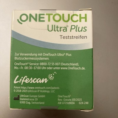 OneTouch Ultra Plus 30 Blutzucker Teststreifen Diabetes MHD 2026-03-31