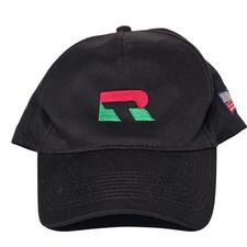 OTTO Black Snapback Hat Red Green Embroidered Logo USA Flag Patch 31-069 OSFM