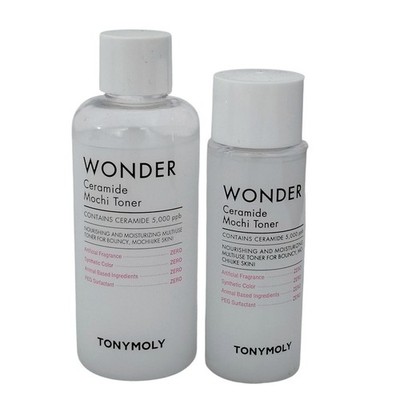 TonyMoly Wonder Ceramide Mochi Toner 3.38 oz. & 1.69 oz NEW Travel Size Lot of 2