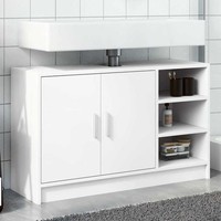 Waschbeckenunterschrank Weiß 90X29X55 Cm Holzwerkstoff