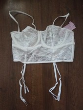 New Wild Fable Womens Medium White Lace Underwire Bustier