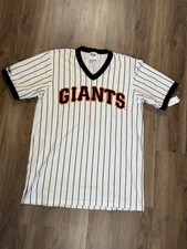 Camisa Jersey Vintage Majestic Gigantes de San Francisco a Rayas Para Hombre L EE. UU. NUEVA CON ETIQUETAS