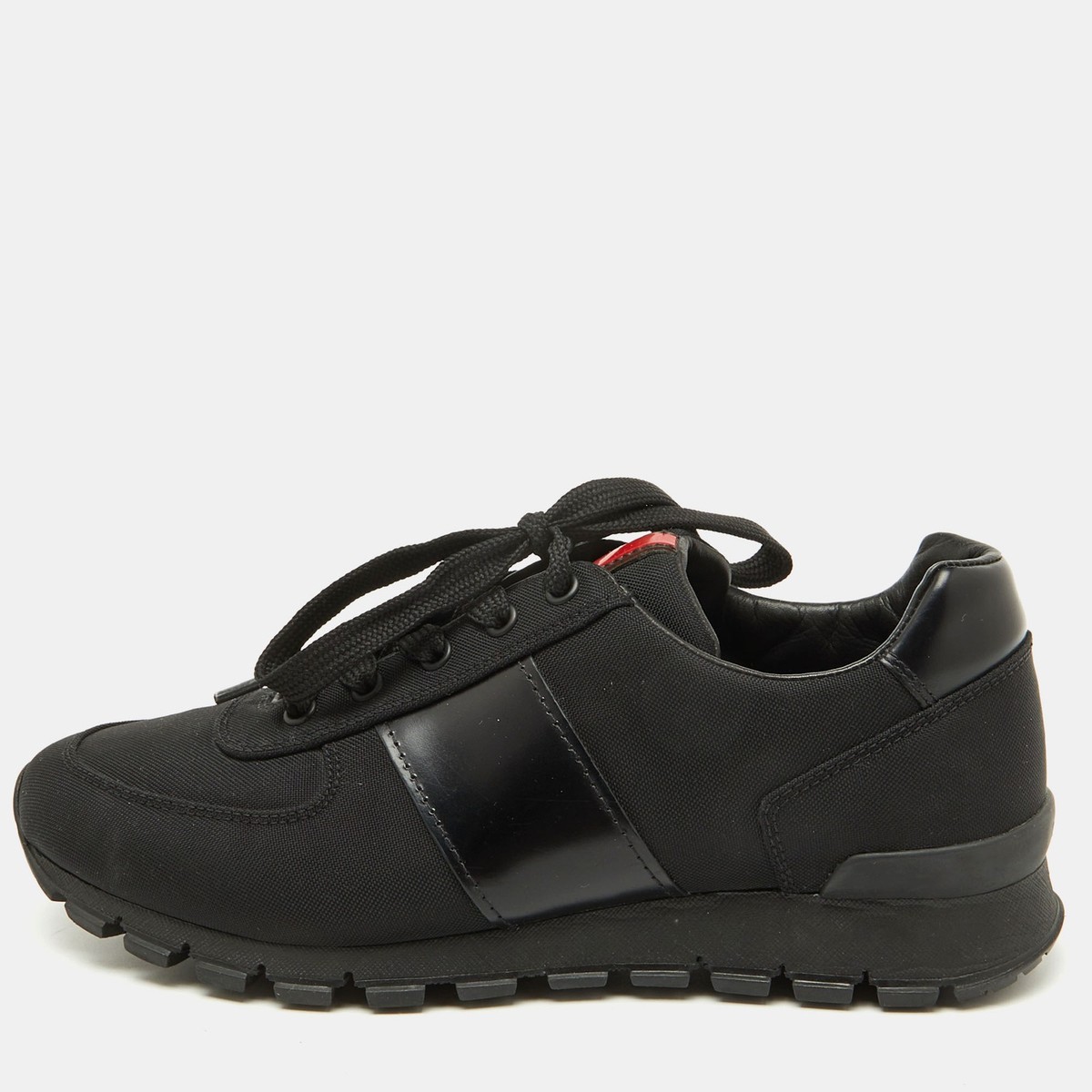 靴 PRADA SPORT Emblem Leather Shoes Black PRADA SPORT Emblem Leather Shoes Black