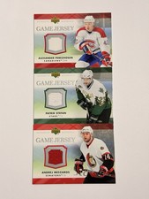 Lot x3 A. PEREZHOGIN & P. STEFAN & A. MESZAROS 2007-08 Upper Deck Game Jersey