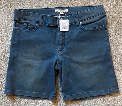 NWT BONPOINT $150 BLUE DENIM SHORTS-12A