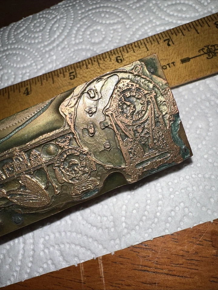 Printing Block ( Room Full of Clocks & Pocket Watches ) Copper Face Block - Image 2 of 4