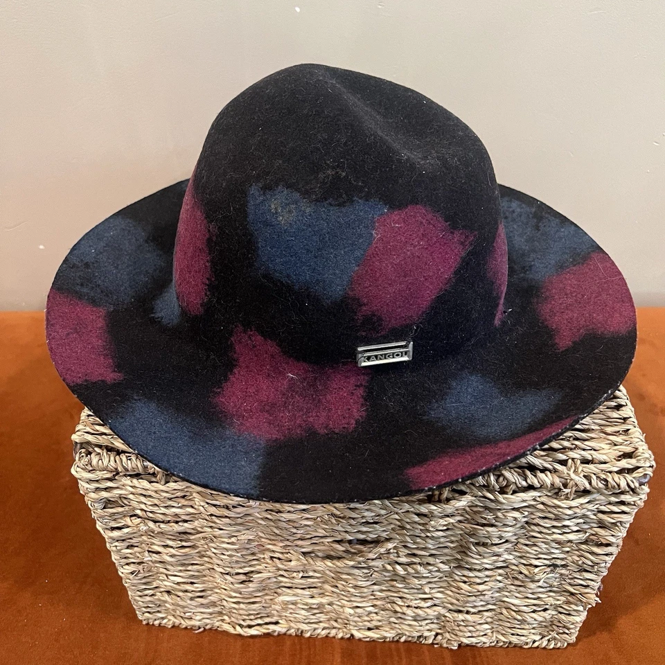 De colección Kangol 100% Lana Gris Verde Color Ala Sombrero Crayón Trilby Talla M Foto 2 de 4