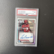 2024 Bowman Gino Groover Chrome Auto Refractor 1st #298/499 PSA 9