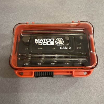 Matco Tools 1/4  Drive Stubby Hex SAE 10 Pc Driver Set - SAS10
