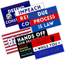 Anti-Trump Protest Signs Set of 6 - 12x18" for Rallies and Demonstrations