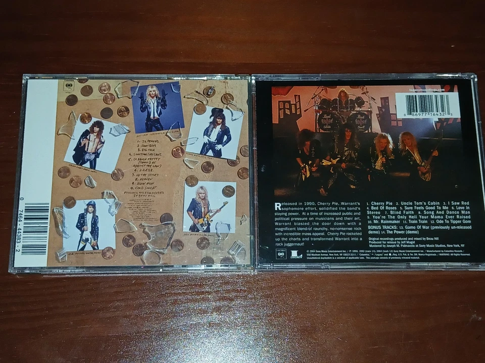 Warrant 2 CD Lot 80s Rock Glam Metal Foto 2 de 4