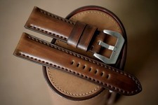 Handmade brown Shell Cordovan PAM Officine Panerai strap size 24 or any size 