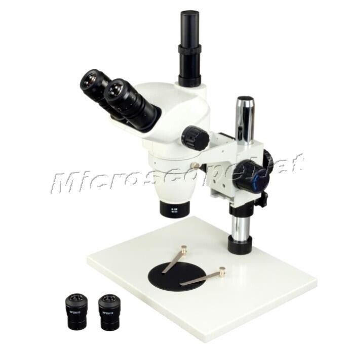 3.4X-90X Zoom Stereo Trinocular Microscope+Metal Table Stand+0.5