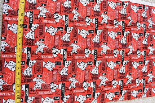 35" Long, Dalmatian Dog Best in Show on Red Quilt Cotton, Springs/Disney, P6897 - Picture 5 of 8