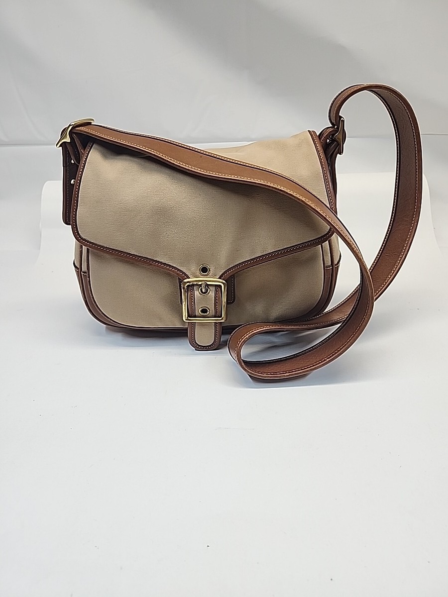 Coach Messenger Crossbody Canvas Leather 9122 Khaki Canvas