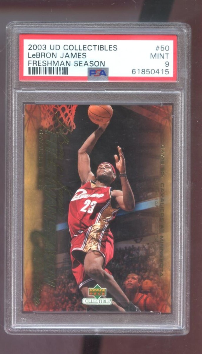 2003-04 UD Upper Deck #50 Lebron James Freshman Season ROOKIE PSA