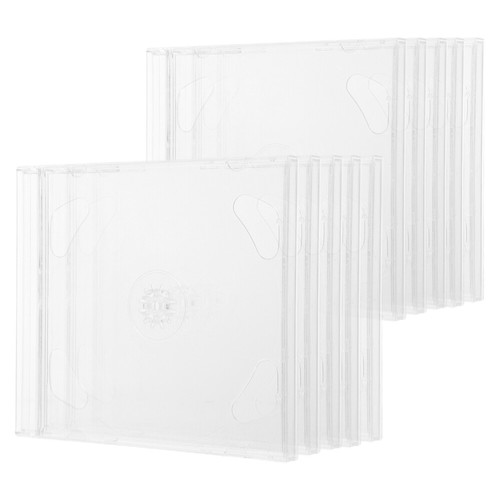 10pcs Disc Protective Boxes Standard DVD Case Portable CD Storage Organizer Box - Afbeelding 3 van 12