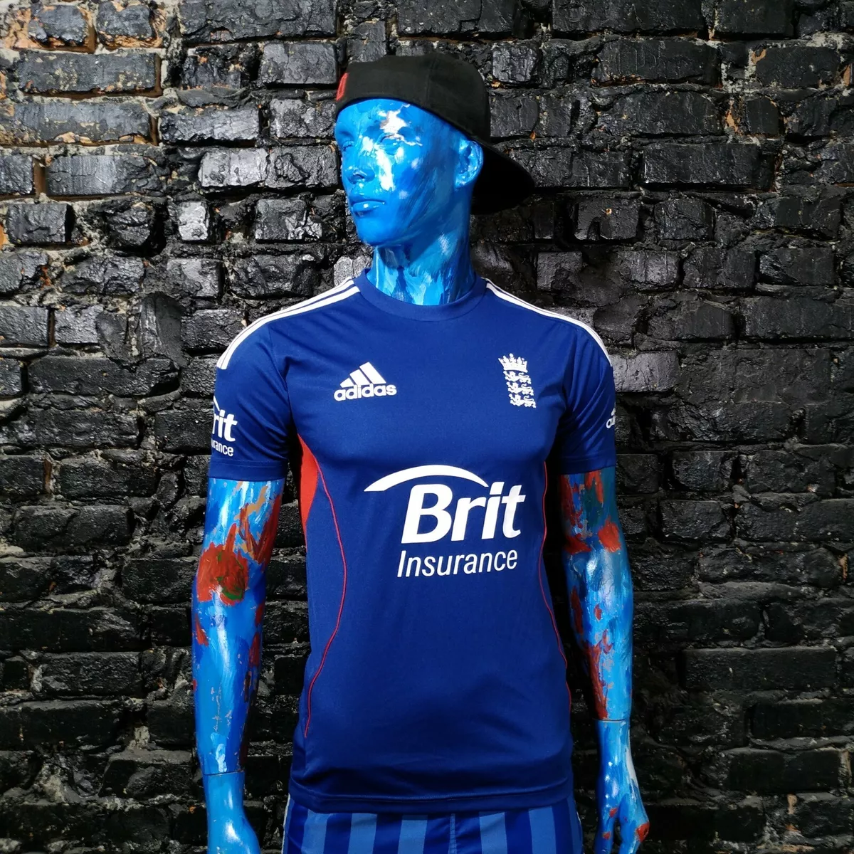 England Team Cricket Jersey Blue Adidas X54317 Polyester Trikot