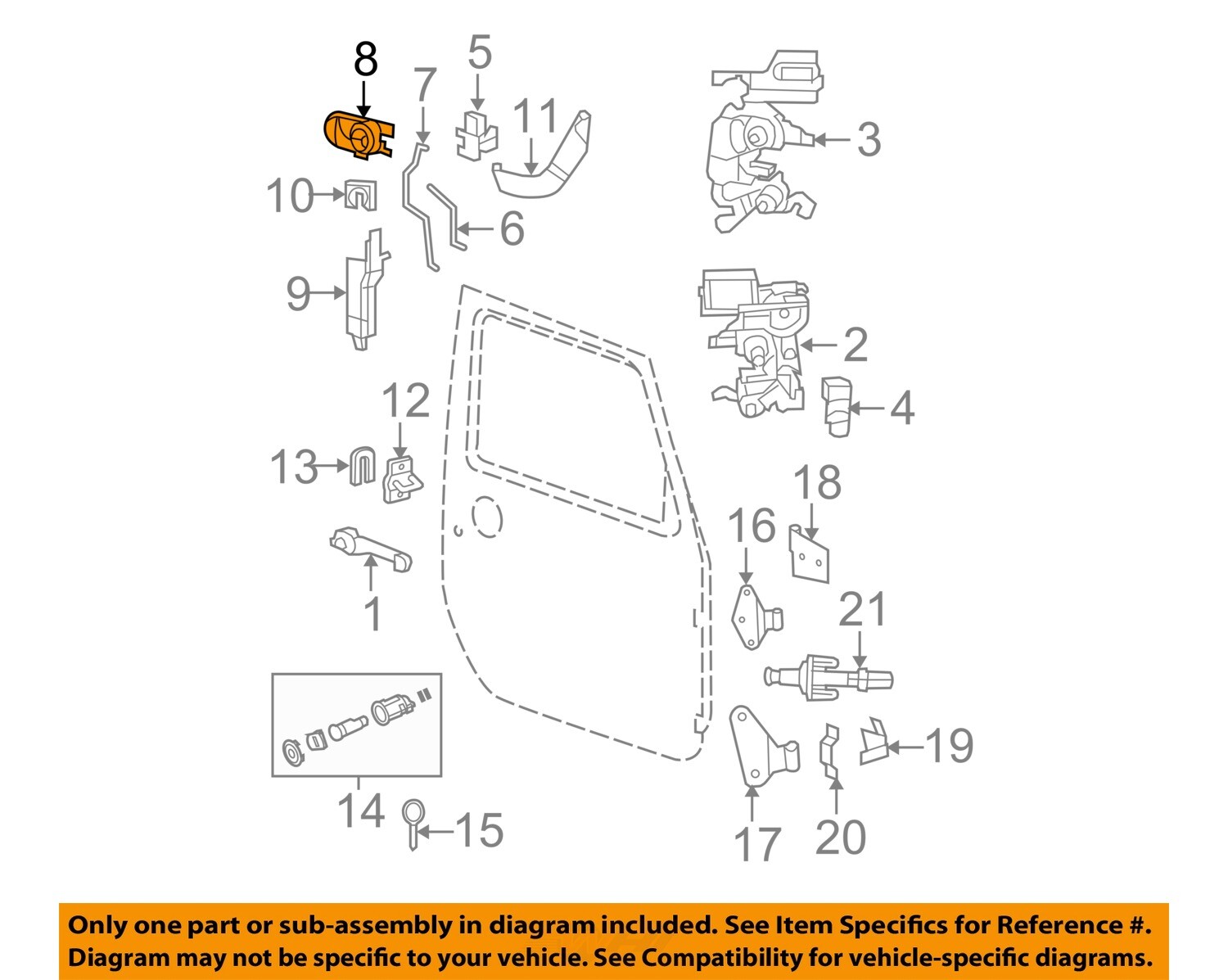 CHRYSLER OEM 11-18 Wrangler JK Lock Hardware-Handle, Inside 68059174AA