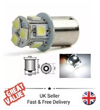 12v Cool White BA15s Interior Light Bulb 8 SMD LED Motorhome Boat Yacht Caravan