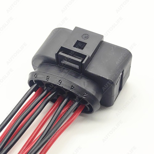 10-Way Front Headlamp Headlight Connector Pigtail For 2003-2008 Jaguar X-Type - Picture 3 of 6