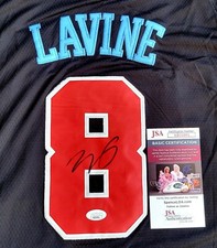 Zach Lavine Signed Bulls 2018-19 City Edition Jersey Size L In Person JSA...