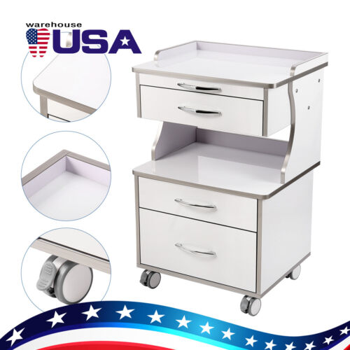 Dental Storage Cabinet Cart 3/4/5 Drawers /Trolley Medical Tool Cart w/ Socket - Picture 46 of 51