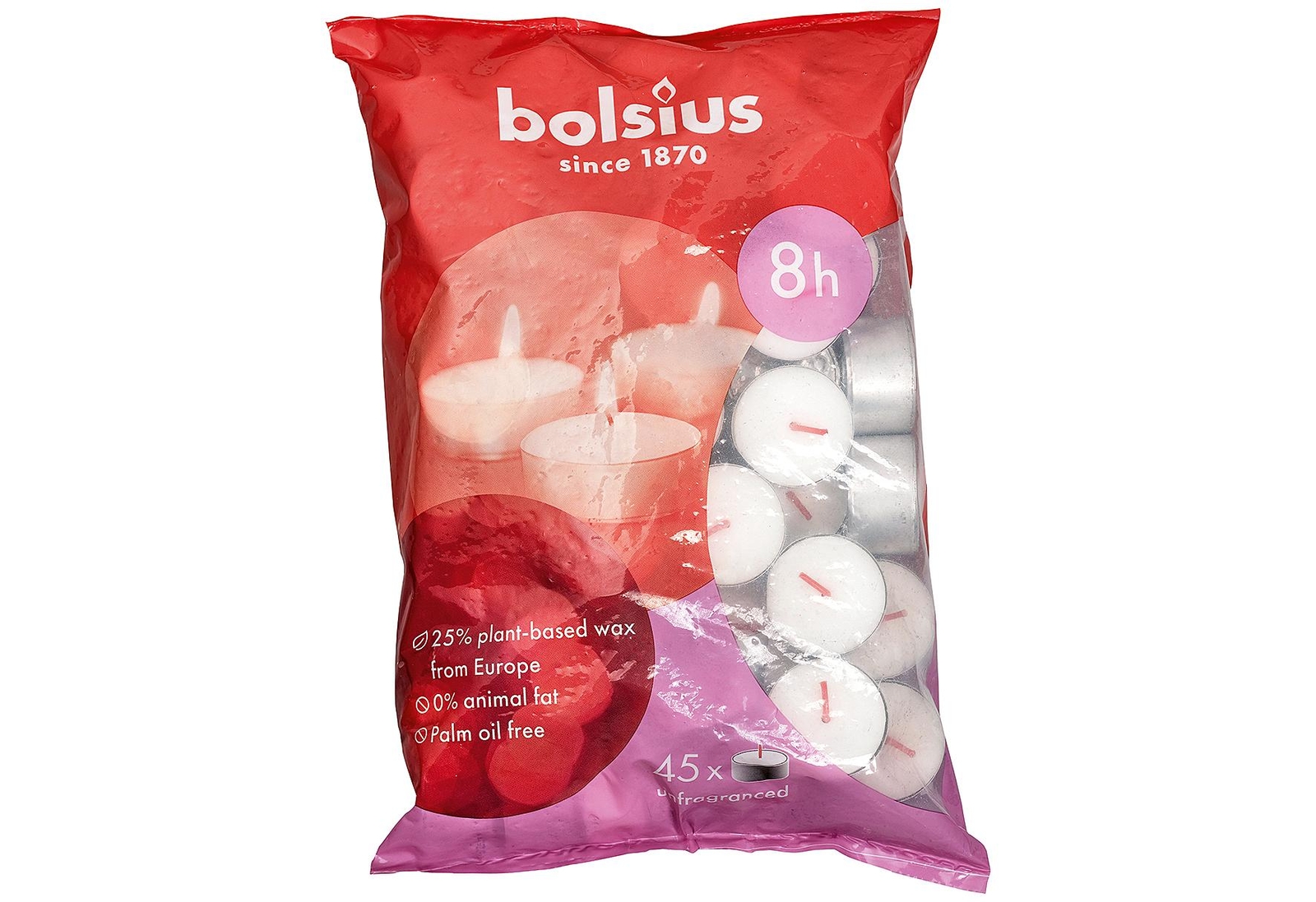 Bolsius Teelichte 45er Pack
