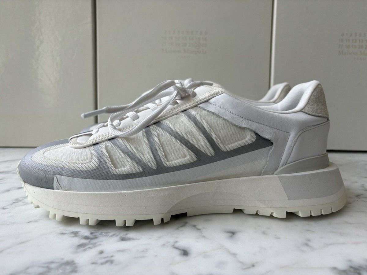 MAISON MARGIELA SS23 White Grey 50-50 Low Top Sneakers Shoes MAISON MARGIELA SS23 White Grey 50-50 Low Top Sneakers Shoes