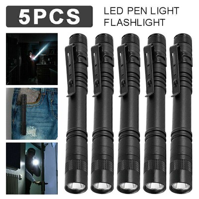 5Pcs LED Taschenlampe Mini Arbeitslampe Stiftleuchte Pen Licht Worklight DE R1J4