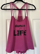   Dance Is My Life  Graphic Women  s Small Swing Top Pink New 