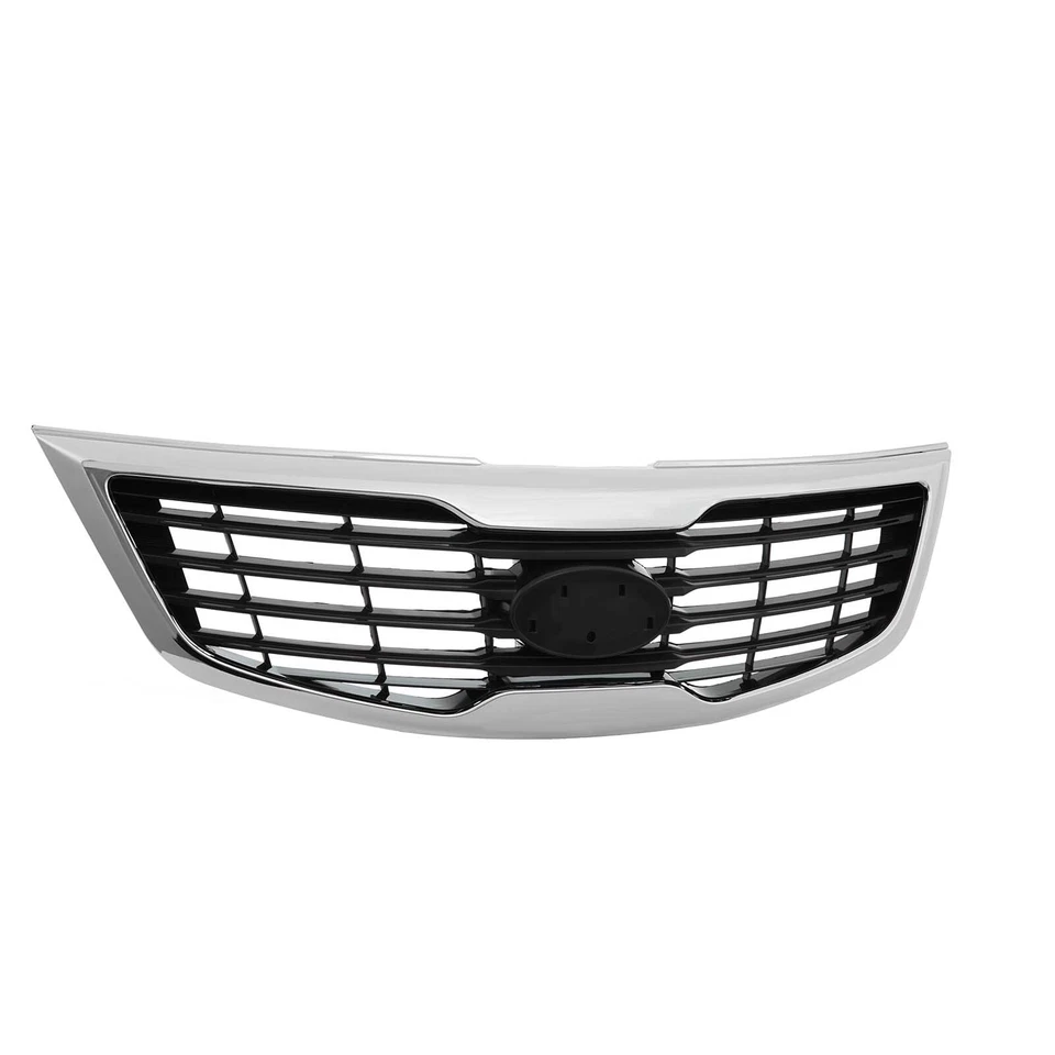 Grille w/ Gray Insert Fit 2010 2011 2012 2013 Kia Sportage Chrome Shell Plastic Foto 2 de 4