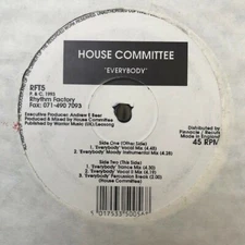 House Committee - Everybody 12" House Vinyl 1993 Rhythm Factory Records ‎93