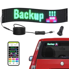 27x5" Scrolling LED Sign Matrix Panel Screen Bluetooth APP for Shop Bar Car