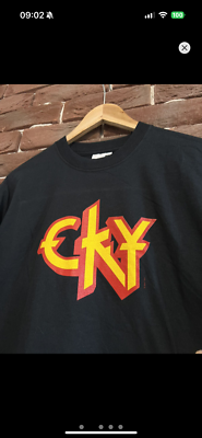 VINTAGE 00s CKY Band 2001 Rock Band Tshirt Volcom Y2K Logo L Black