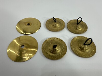 Striptease 3  Sets Brass Belly Dancing Finger Cymbal 2in Musical Cymbal Lot