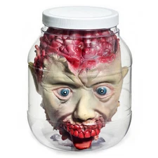 Forum Novelties Halloween Gory Head in Laboratory Jar Decoration 7" Decoratio...