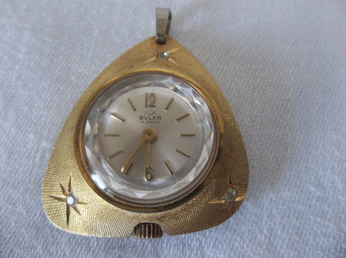 Vintage Buler 17 Jewel l Pendant Watch Works Great  display picture 1