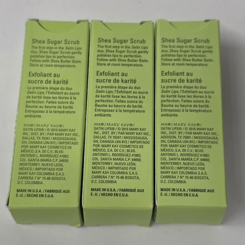 Lot of 3 New Mary Kay Satin Lips White Tea & Citrus Shea Sugar Scrubs .3oz - Picture 3 of 4