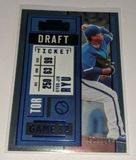 2020 Panini Contenders Baseball Hyun-Jin Ryu BLUE Parallel #'ed /149