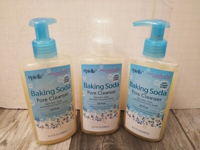 epielle Baking Soda Oil-Free Pore Cleanser Acne Face Wash 6.77oz (3PK) N.O.S