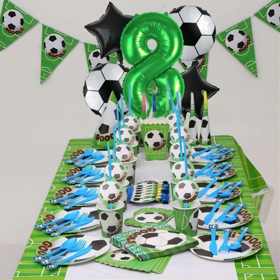 Decoración De Fiesta De Cumpleaños De Fútbol Para Hombres Y Niños Decoración NUEVO Foto 3 de 4