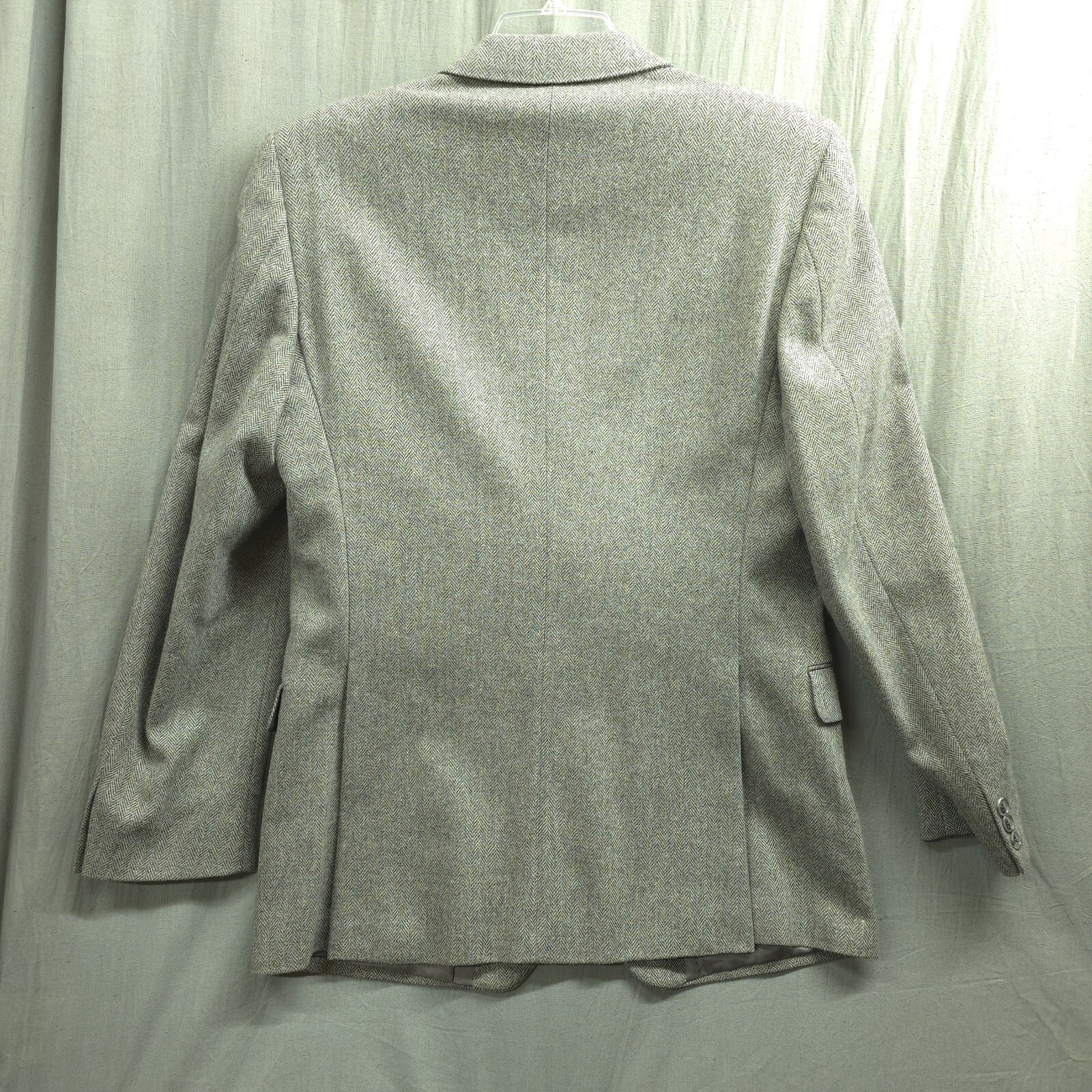 VINTAGE Yves Saint Laurent 3 Pezzi Tuta Cappotto Pantaloni Gilet 42L Uomo 33x32 Grigio YSL